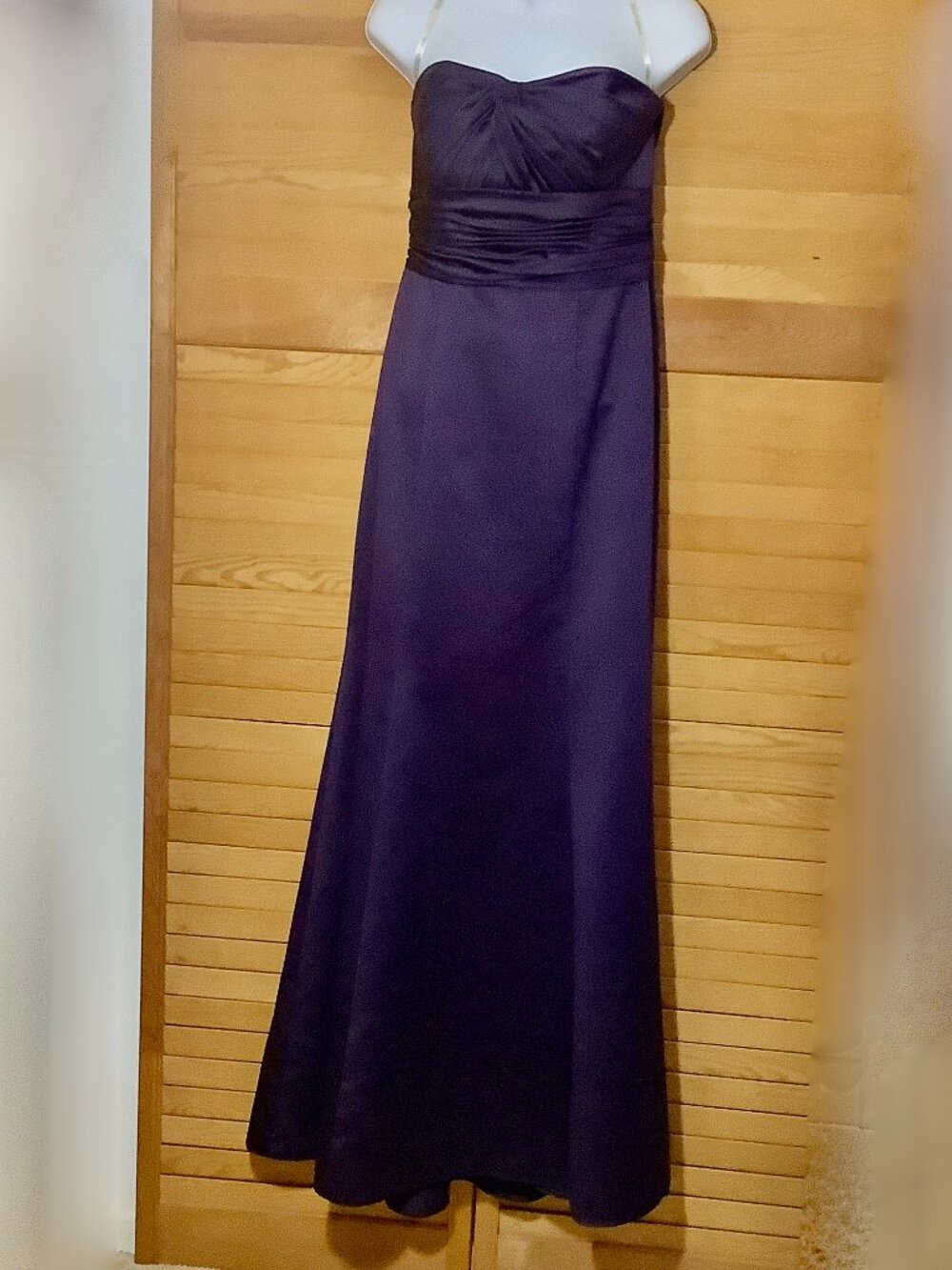 David's Bridal Gown Purple Strapless S/M